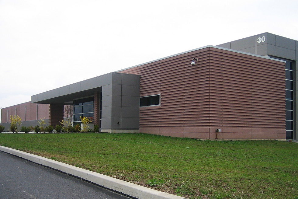 Exterior view of the entry pavillion