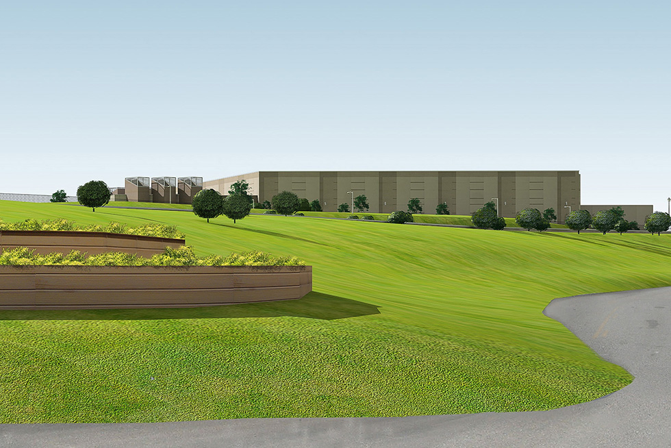 The structure is located on a raised plinth and takes advantage of elevation changes, natural and man-made features to resist vehicular access to the buidling.