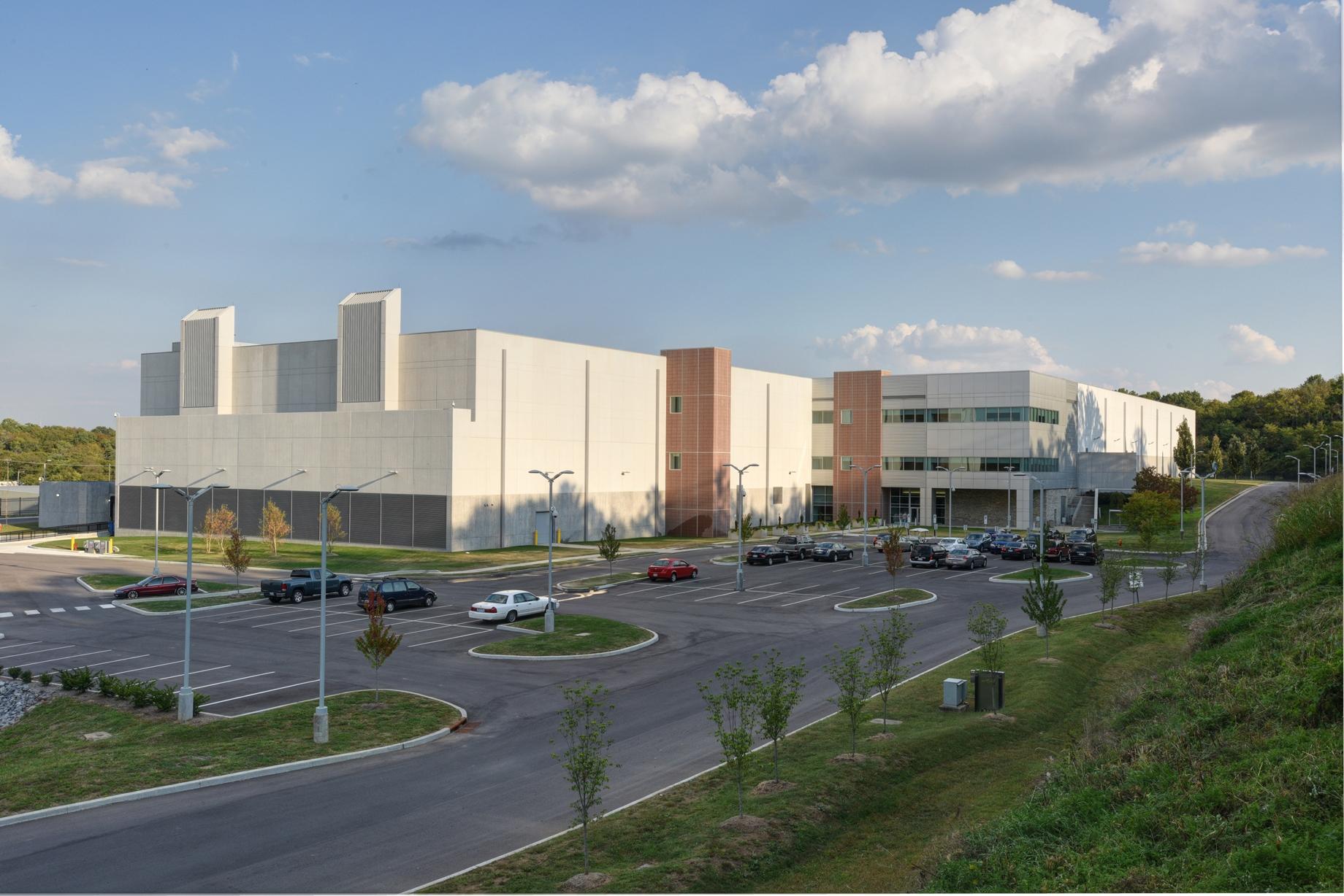 The master planned data center addition and original structure beyond.